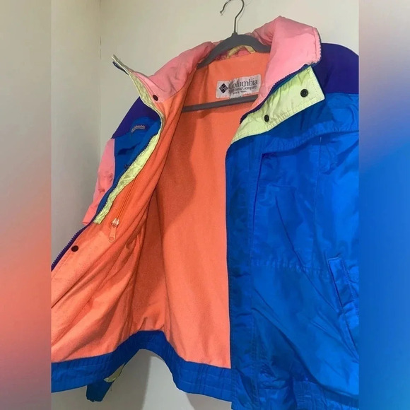 Vintage Color-Block Rainbow 80’s Columbia Radial  Sleeve Ski Snow Jacket no size - Picture 12 of 16